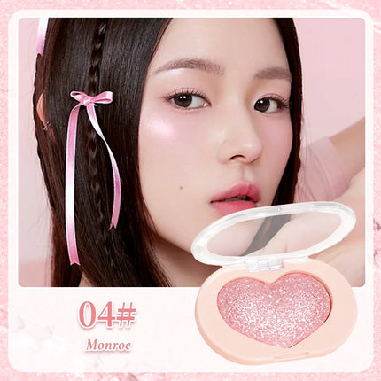 Single Color Eye & Face Highlighter - Glittery Pearl Finish, Shimmering & Brightening, Long-Lasting Radiant Contouring Makeup