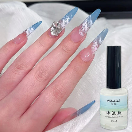 Quickly Blooming Nail Polish Bubble Colorful Ocean Wave Gel DIY Nail Art Blossom Gel Semi Permanent Soak Off Marble Gel Polish