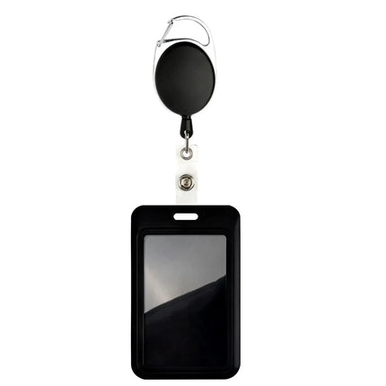 1/2set card holder ID Badge Holder with Heavy Duty Carabiner Reel Clip Set Retractable Vertical Holders Women Men