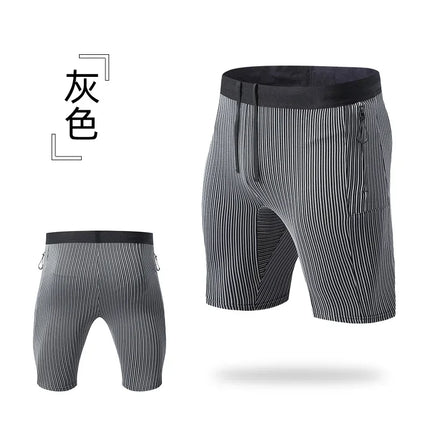 2 in 1 Summer Marathon Compression Shorts Quick Dry Long Distance Running Training Tights Sports Women Men Gym Male Waist bag
