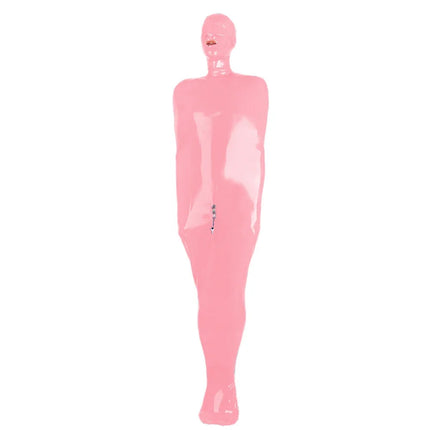Natural & flexible adults latex bondage bag adults PVC sleeping sack open head and attached front zipper Fetish Rubber Suit