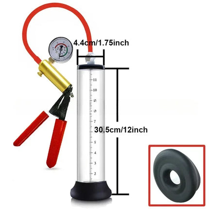 Acrylic Penis Enlarger Manual Penis Pump Sex Toy for Men Vacuum Pump Male Masturbation Penis Extender Trainer Adults Sex Product