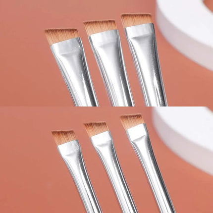 1/10pcs Double Head Blade Eyeliner Eyebrow Brush Portable Soft Flat Fine Eye Liner Brow Contour Makeup Brushes Make Up Tools Set