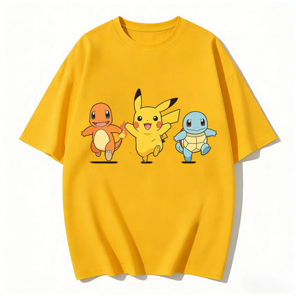 2026 Pokemon T-shirt Pure Cotton Casual T-shirt Round Neck T-shirt Short Sleeve Clothing Summer Sports Casual Short Sleeve Top