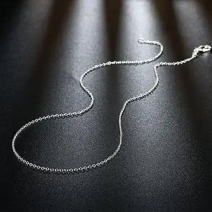 10pcs/lot Promotion! wholesale 925 sterling silver necklace, silver fine jewelry Rolo Chain 1mm Necklace 16 18 20 22 24"