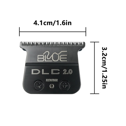Compatible BabylissPRO 707Z JUCAI F7878 Professional Barber Trimmer Replacement Carbon Steel DLC Blade Blue Moving Blade