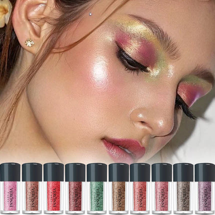 VERONNI Mermaid Diamond Shimmer Eyeshadow Powder,High Pigment Eye Shadow,Long-Lasting Waterproof,Multifunctional DIY Eye Makeup