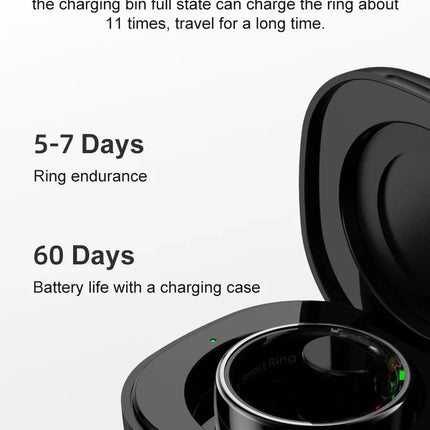 Smart Ring for Women Men Heart Rate Blood Oxygen Monitor Temperature Sleep Tracker Camera Control 5ATM Waterproof Multi Sports