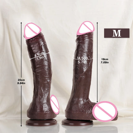 Realistic Long Dildo Black Anal Plug with Suction Cup Big Penis Butt Plug Long Dick Sex Toys for Women men Phallus Anal Dilator
