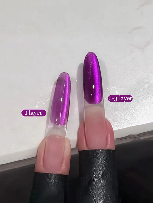 TC 10ML Purple cat eye Nail Gel polish set Semi Permanent Nail Art Soaking UV LED Nail Salon DIY Nail Salon Gel