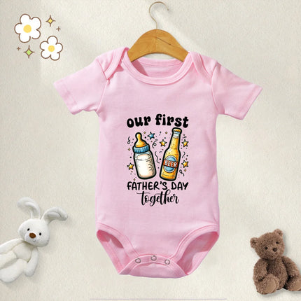 100% Cotton Baby Clothes Bodysuit Daddy I Love You Happy Fathers Day for 0 To 12 Months Newborn Short Sleeves Romper