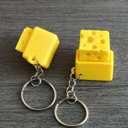 Cheese Clicker Fidget Keychain, Cheese Keyboard-Style Sensory Toy for Stress Relief, Anxiety & ADHD, Decompression Gift for Kids