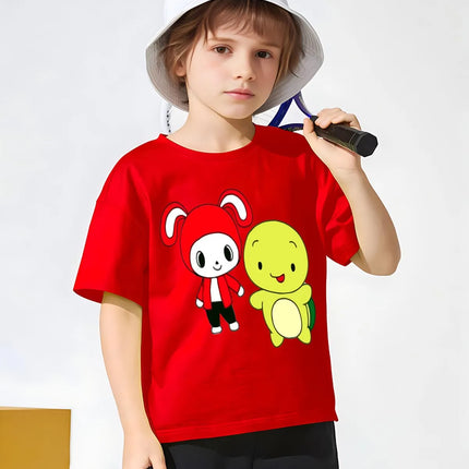 Kids Maizen JJ and Mikey T Shirt Boys 100% Cotton Cartoon Tee Girls YouTube YouTuber Printed Top Wish Asha Children Clothes