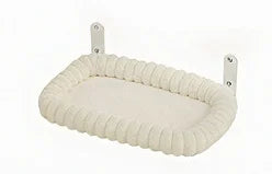 Foldable Cat Window Perch -with 4-Sided Bolster, Metal Frame - Window Hammock for Large Cats and Kittens