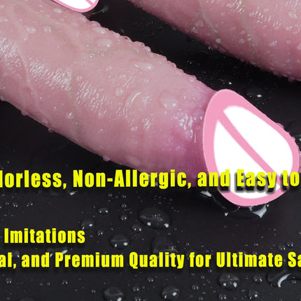 Liquid Silicone Dildo for Women Realistic Penis Adult Toy Soft Flexible Texture with Suction Cup Waterproof Pleasure Design