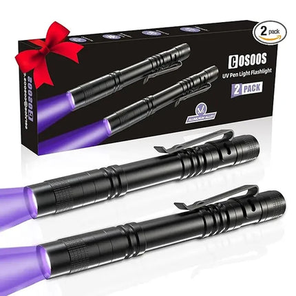 365nm UV Flashlight Ultraviolet Torch With Pen Clip Portable Violet Light Pet Urine Scorpion Detector UV Lamp Use AAA Batteries