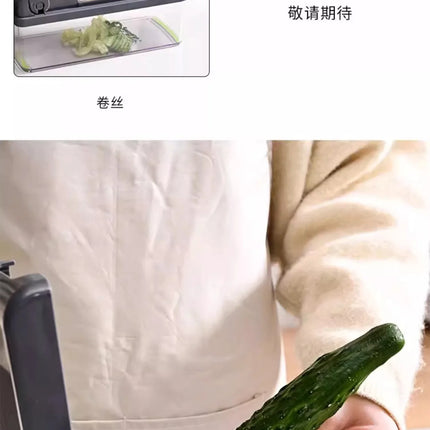 16 in 1 Handheld Slicers Dicers Graters, Multifunctional Vegetable Chopper Kitchen Food Tool with Container & Safety Guard