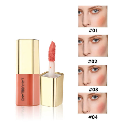 Tinted Moisturizing Liquid Blush Cream Multi-Use Lips Cheek Eye Makeup Rouge Contour Matte Orange-red Mini Blusher Stick