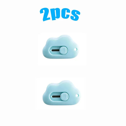 1/2/3/6PCS Cute Rabbit Cloud Color Mini Portable Utility Knife Paper Cutter Cutting Razor Blade Office Stationery Supplies