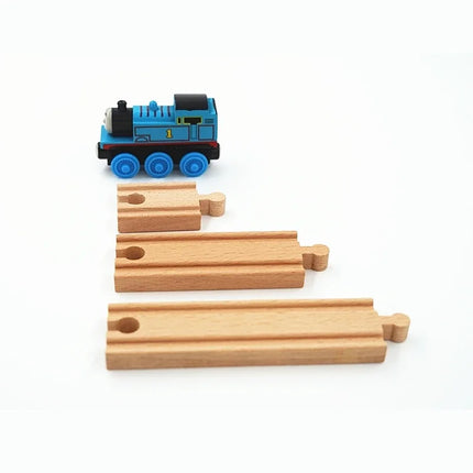Wooden Track Accessories Beech Wood Railway Train Track Bridge Connector Toys Fit Thomas Wooden Train For Children Birthday Gift