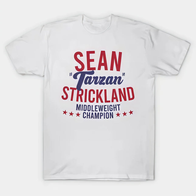 UFC Sean Strickland 2026 Summer Collection 100% Cotton Printed Fashion Breathable T-Shirt Suitable for Both Men and Women