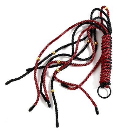 Braided Multicolor Flogger Impact Play Sex Toys with Durable Silk Rope Tassel Whip for Couple BDSM Intimate Use Erotic Product