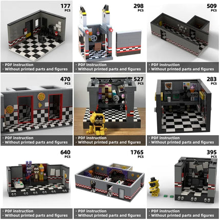 Pizzeria Retro Fantastic - 298 Piece Building Blocks MOC