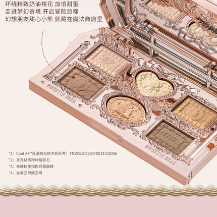 Flower Knows Makeup The Sweetie Bear Collection Eyeshadow Palette 6 Colors Glitter Matte Bronzer Multi Use Kawaii  Cosmetics