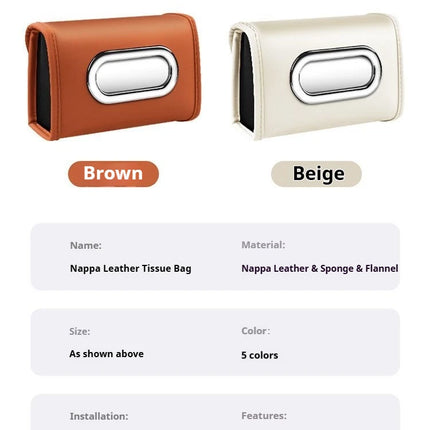 Car tissue box, fashionable leather multi-functional tissue box For Volkswagen VW GTI Passat Polo Golf 3 Jetta Tiguan Touran