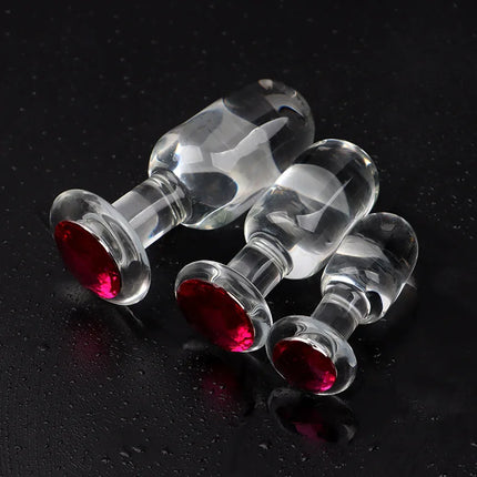 Vaginal Stimulation female Butt Plug Big Glass Anal Plug Dildo Bead G-Spot Adult Sex Toys for Women Men Masturbator butt plugs