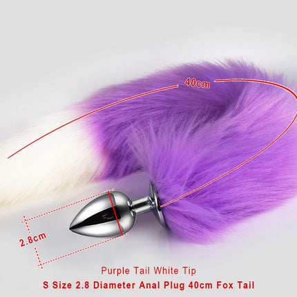 Sex Shop 5 Sizes Metal Butt Plug Fetish Fox Tail Intimate Toys Bdsm Anal Extender Dilator Products Erotic Games Goods For Adults