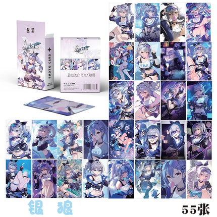 Honkai:Star Rail 50PCS/Set Decor Laser Lomo Card Photocard HD Double-sided Small Album Photo Card For Fans Collection Postcard
