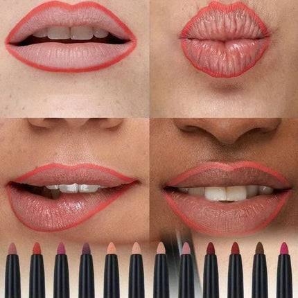 Nude Matte Lip Liner Pencil Lipstick Tint Makeup Waterproof Lasting Non-stick Lipstick Lip Liner Cosmetic