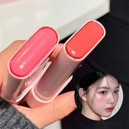 Multi-Functional Blush Stick Easy Color Rouge Blusher Cream Waterproof Brightening Face Contour Smooth Cheek Tint Korean Make Up