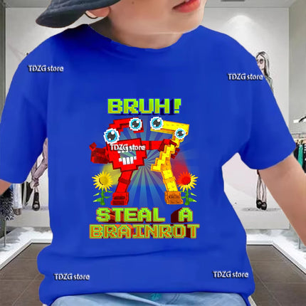 Summer Funny Six Seven 67 Digit Print Children's T-Shirt Casual Cotton Boys Short Sleeve Fashion Comfortable Kids Sport Clothes