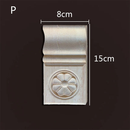 Applique for Furniture In Wood Figurines Moulding Decal Carved Wedding Decoration Maison Accessories Stair Decoration Wood Onlay