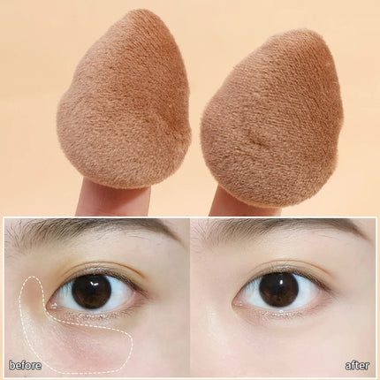 Dual Use Powder Puff Triangle Cosmetic Puff Soft Makeup Sponge for Face Eye Contouring Washable Velvet Puffs Make Up Accessories
