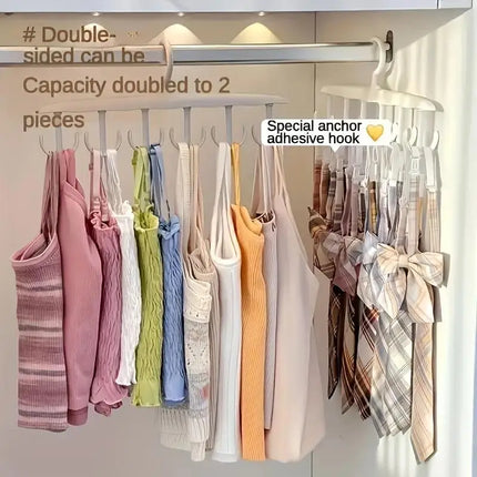 12-Hook Rotating Hanger – Space-Saving Closet Organizer for Ties, Belts, Underwear, Skirts | Portable Home & Dorm Storage