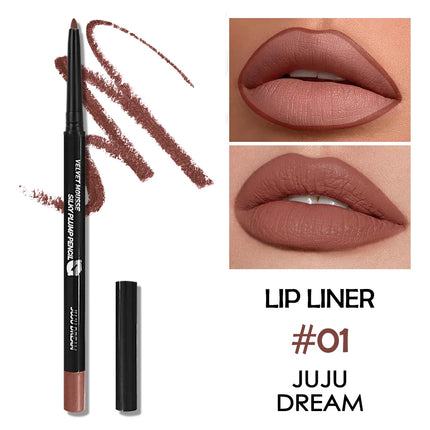 Waterproof Matte Lipliner Pencil Red Contour Tint Lipstick Long Lasting Non-stick Cup Moisturising Lips Makeup 5 Colors