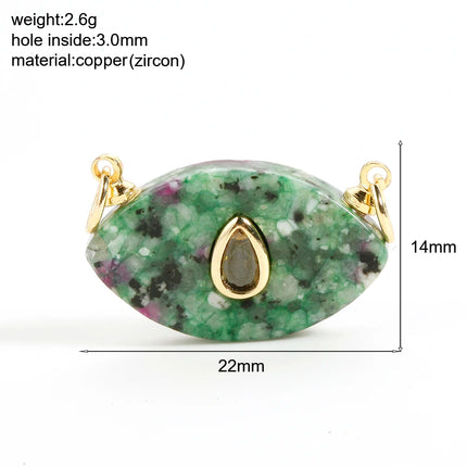 Bohemian Natural Stone Bead Charms For Jewelry Making Supplies Blue Green Stone Zircon Dijes Diy Earrings Bracelet Necklace