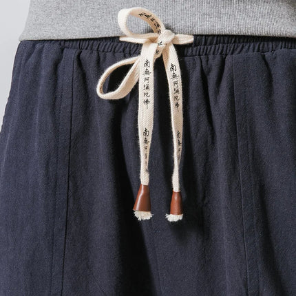2025 New Trendy Men Harem Pants Loose Oversized Style Cotton and Linen High Quality Jogger Sweatpants Casual Male Trousers