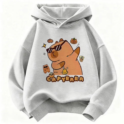 Cute Capybara Hoodie Kids Capibara Children's Sweatshirt Hoody for Boys Girls Casual Hoodies Hip Hop Clothes