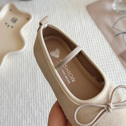 Kids Ballet Flats for Girls with Cute Bowtie and Colorful Options Non-Slip Soft Sole Toddler Dance Practice Flats Elegant spring