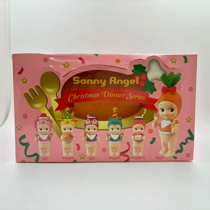 Sonny Angel mini figure 2024 Christmas Dinner Series  Blind Box Mystery Box lion Reindeer Owl Crocodile Strawberry  SAS65950
