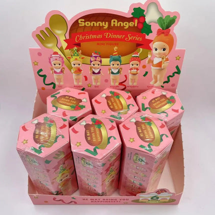 Sonny Angel mini figure 2024 Christmas Dinner Series  Blind Box Mystery Box lion Reindeer Owl Crocodile Strawberry  SAS65950
