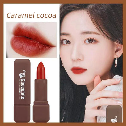 Chocolate Shape Matte Liquid Lipstick Waterproof Innovative Lovely Lip Glaze Velvet Lasting Lip Gloss Lip Makeup Tint Cosmetic
