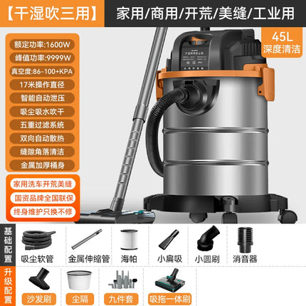 Industrial Vacuum Cleaner Super Strong Suction for Home Renovation Pet Hair Carpet Cleaning