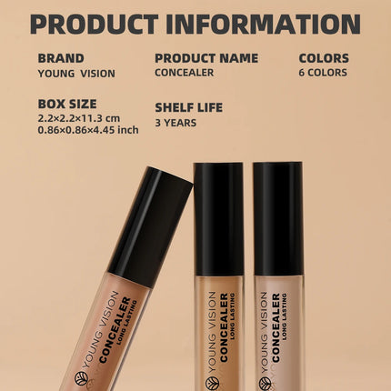 YOUNG VISION Matte Finish Soft-Focus Concealer Brightens complexion Waterproof Contouring concealer for sculpted definition