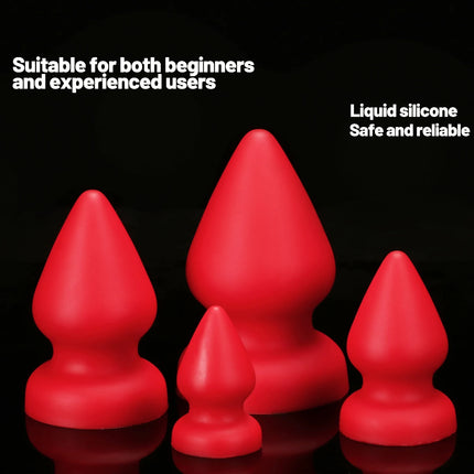 Various Sizes Huge Anal Plug Comfortable Liquid Silicone Butt Plug Strong Suction Cup Anal Dilator Adult Sex Toys for Women Anus