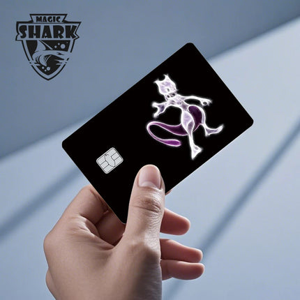 Maigc Shark Cute Pokemons Mewtwo Eevee Pikachu Gengar Sticker Film Cover for Debit Credit Card No Fade